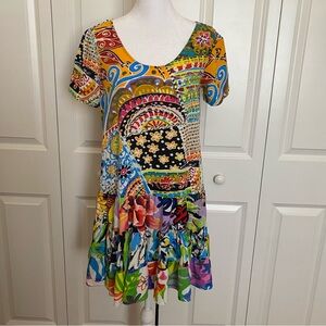 Jams World Hattie - Boho Patch Mini Dress Size XS